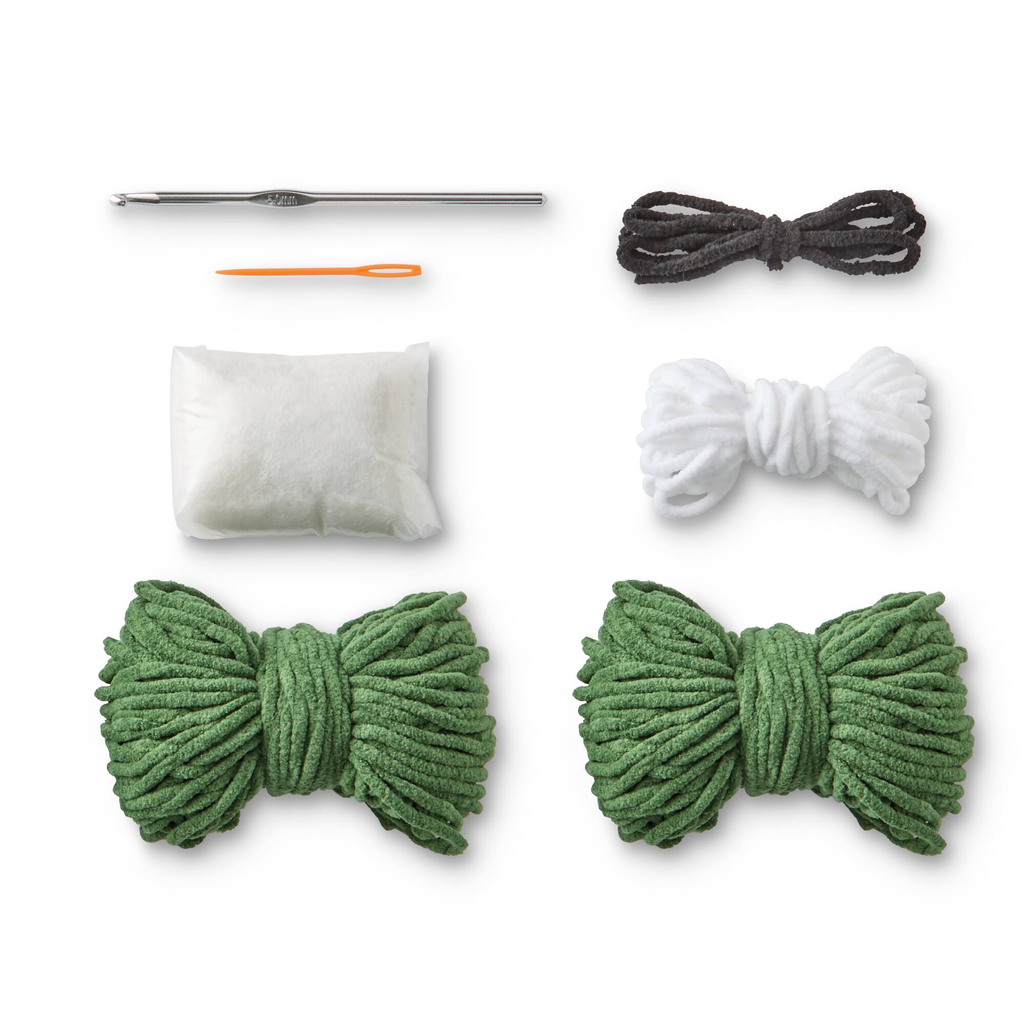 Green Frog Intermediate Cuddle Craft Crochet Kit by Loops & Threads®